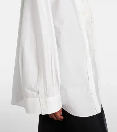 Brunello Cucinelli Embroidered cotton-blend poplin shirt | Thumbnail 2 Brunello Cucinelli Embroidered cotton-blend poplin shirt | Thumbnail 2