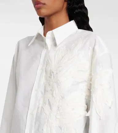 Brunello Cucinelli Embroidered cotton-blend poplin shirt | Thumbnail 4 Brunello Cucinelli Embroidered cotton-blend poplin shirt | Thumbnail 4