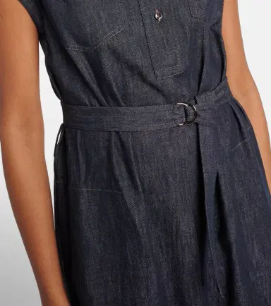 Brunello Cucinelli Belted denim maxi dress | Thumbnail 2 Brunello Cucinelli Belted denim maxi dress | Thumbnail 2