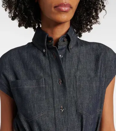 Brunello Cucinelli Belted denim maxi dress | Thumbnail 4 Brunello Cucinelli Belted denim maxi dress | Thumbnail 4