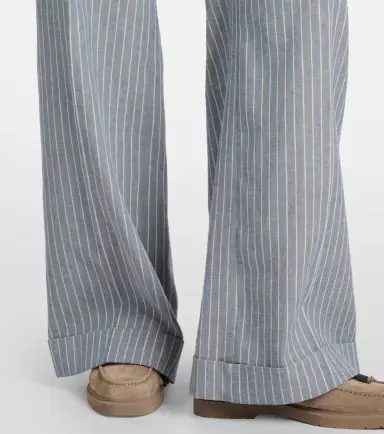 Brunello Cucinelli Linen and cotton-blend wide-leg pants | Thumbnail 3 Brunello Cucinelli Linen and cotton-blend wide-leg pants | Thumbnail 3