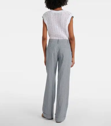 Brunello Cucinelli Linen and cotton-blend wide-leg pants | Thumbnail 4 Brunello Cucinelli Linen and cotton-blend wide-leg pants | Thumbnail 4