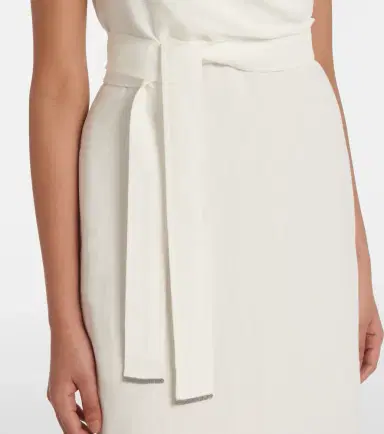 Brunello Cucinelli Gathered midi dress | Thumbnail 2 Brunello Cucinelli Gathered midi dress | Thumbnail 2