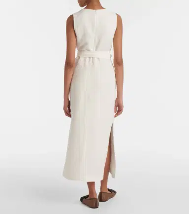 Brunello Cucinelli Gathered midi dress | Thumbnail 3 Brunello Cucinelli Gathered midi dress | Thumbnail 3