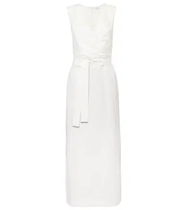 Brunello Cucinelli Gathered midi dress | Thumbnail 1 Brunello Cucinelli Gathered midi dress | Thumbnail 1