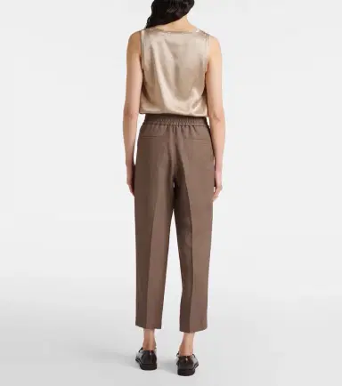 Brunello Cucinelli Mid-rise straight pants | Thumbnail 4 Brunello Cucinelli Mid-rise straight pants | Thumbnail 4