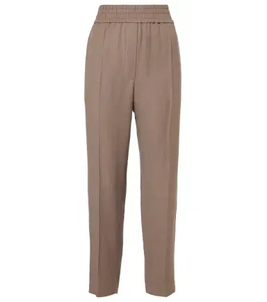 Brunello Cucinelli Mid-rise straight pants | Thumbnail 1 Brunello Cucinelli Mid-rise straight pants | Thumbnail 1