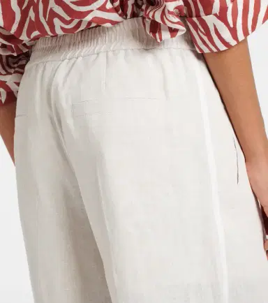 Brunello Cucinelli Linen wide-leg pants | Thumbnail 3 Brunello Cucinelli Linen wide-leg pants | Thumbnail 3