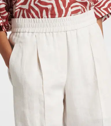 Brunello Cucinelli Linen wide-leg pants | Thumbnail 4 Brunello Cucinelli Linen wide-leg pants | Thumbnail 4