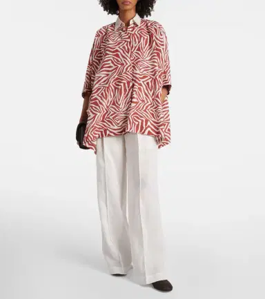 Brunello Cucinelli Linen wide-leg pants | Thumbnail 7 Brunello Cucinelli Linen wide-leg pants | Thumbnail 7