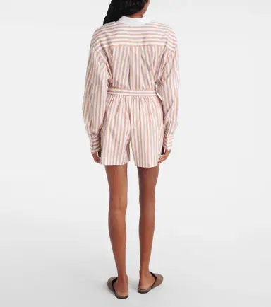 Brunello Cucinelli Striped cotton and silk Bermuda shorts | Thumbnail 2 Brunello Cucinelli Striped cotton and silk Bermuda shorts | Thumbnail 2