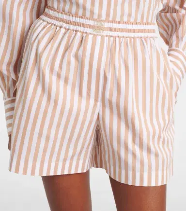 Brunello Cucinelli Striped cotton and silk Bermuda shorts | Thumbnail 3 Brunello Cucinelli Striped cotton and silk Bermuda shorts | Thumbnail 3