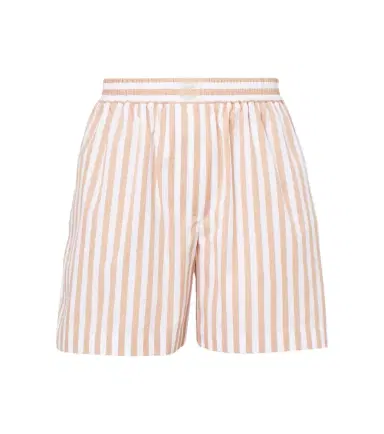 Brunello Cucinelli Striped cotton and silk Bermuda shorts | Thumbnail 1 Brunello Cucinelli Striped cotton and silk Bermuda shorts | Thumbnail 1