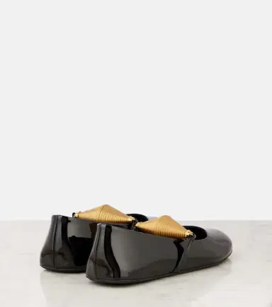Alaïa Alaïa Embellished patent leather ballet flats | Thumbnail 3 Alaïa Alaïa Embellished patent leather ballet flats | Thumbnail 3