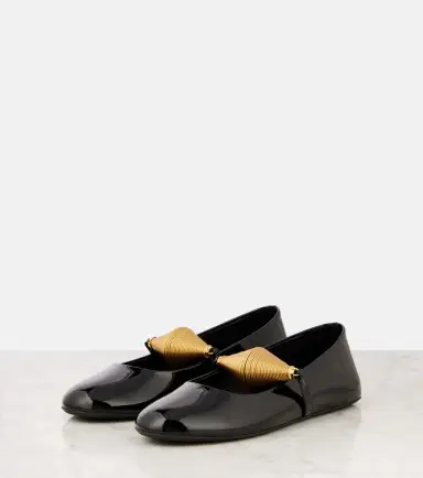 Alaïa Alaïa Embellished patent leather ballet flats | Thumbnail 4 Alaïa Alaïa Embellished patent leather ballet flats | Thumbnail 4