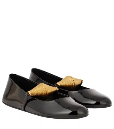 Alaïa Alaïa Embellished patent leather ballet flats | Thumbnail 1 Alaïa Alaïa Embellished patent leather ballet flats | Thumbnail 1