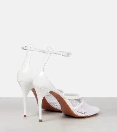 Alaïa Alaïa Infradito 90 fishnet patent leather pumps | Thumbnail 4 Alaïa Alaïa Infradito 90 fishnet patent leather pumps | Thumbnail 4