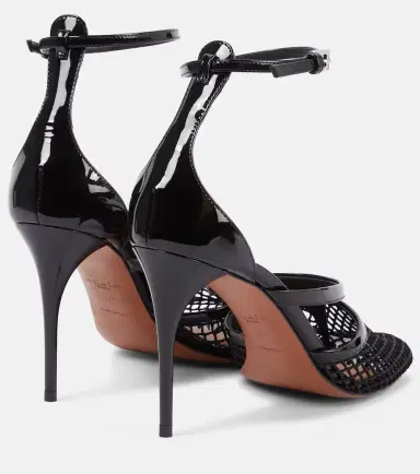 Alaïa Alaïa Infradito 90 fishnet patent leather pumps | Thumbnail 3 Alaïa Alaïa Infradito 90 fishnet patent leather pumps | Thumbnail 3