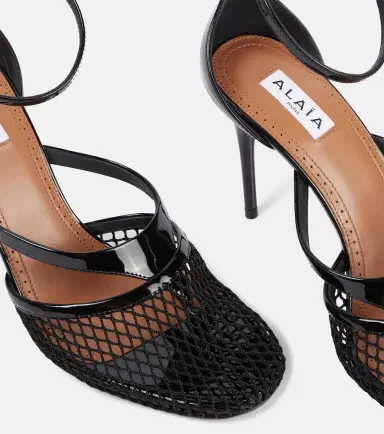 Alaïa Alaïa Infradito 90 fishnet patent leather pumps | Thumbnail 5 Alaïa Alaïa Infradito 90 fishnet patent leather pumps | Thumbnail 5
