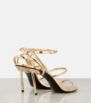 Alaïa Alaïa Strappy metallic leather sandals | Thumbnail 3 Alaïa Alaïa Strappy metallic leather sandals | Thumbnail 3