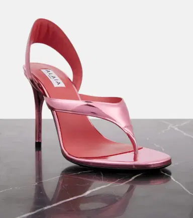 Alaïa Alaïa Infradito 90 mirrored leather sandals | Thumbnail 4 Alaïa Alaïa Infradito 90 mirrored leather sandals | Thumbnail 4