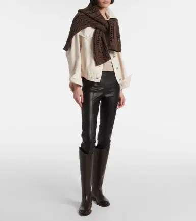Brunello Cucinelli Leather slim pants | Thumbnail 2 Brunello Cucinelli Leather slim pants | Thumbnail 2