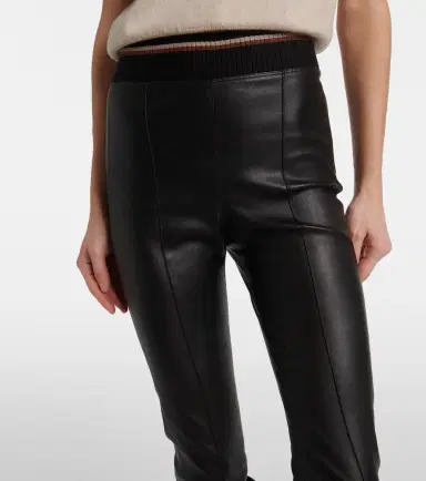 Brunello Cucinelli Leather slim pants | Thumbnail 4 Brunello Cucinelli Leather slim pants | Thumbnail 4