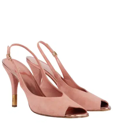 Chloé Chloé Flower 95 suede peep-toe pumps | Thumbnail 1 Chloé Chloé Flower 95 suede peep-toe pumps | Thumbnail 1