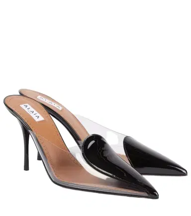 Alaïa Alaïa Le Caur Abstrait 90 patent leather mules | Thumbnail 1 Alaïa Alaïa Le Caur Abstrait 90 patent leather mules | Thumbnail 1