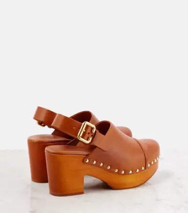 Chloé Chloé Jeannette leather wedge clogs | Thumbnail 3 Chloé Chloé Jeannette leather wedge clogs | Thumbnail 3