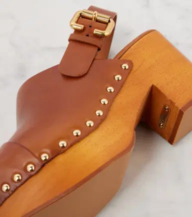 Chloé Chloé Jeannette leather wedge clogs | Thumbnail 4 Chloé Chloé Jeannette leather wedge clogs | Thumbnail 4