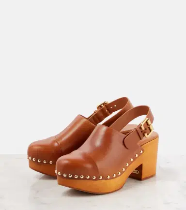 Chloé Chloé Jeannette leather wedge clogs | Thumbnail 5 Chloé Chloé Jeannette leather wedge clogs | Thumbnail 5