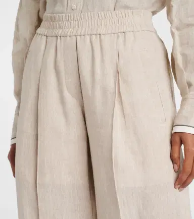 Brunello Cucinelli Linen wide-leg pants | Thumbnail 2 Brunello Cucinelli Linen wide-leg pants | Thumbnail 2