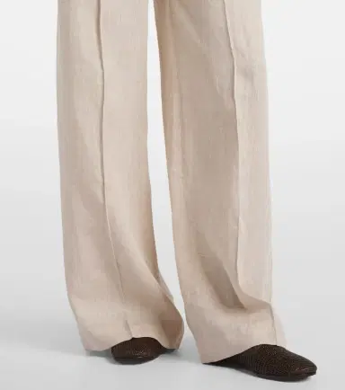 Brunello Cucinelli Linen wide-leg pants | Thumbnail 6 Brunello Cucinelli Linen wide-leg pants | Thumbnail 6