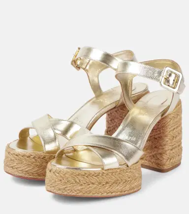 Christian Louboutin Calakala 85 metallic leather platform sandals | Thumbnail 2 Christian Louboutin Calakala 85 metallic leather platform sandals | Thumbnail 2