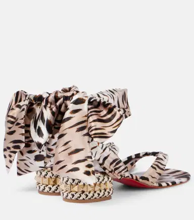 Christian Louboutin Pyra Du Desert 30 crêpe satin sandals | Thumbnail 2 Christian Louboutin Pyra Du Desert 30 crêpe satin sandals | Thumbnail 2