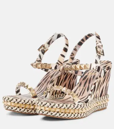 Christian Louboutin Pyra Clou 110 leopard-print espadrille wedges | Thumbnail 2 Christian Louboutin Pyra Clou 110 leopard-print espadrille wedges | Thumbnail 2