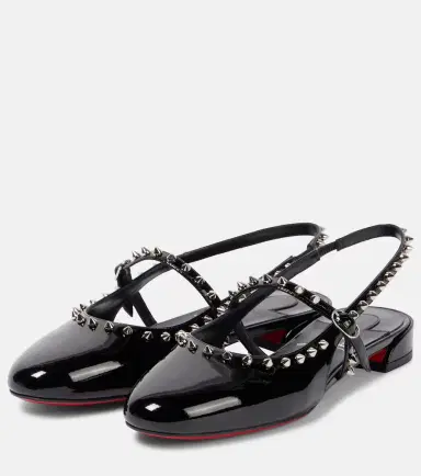 Christian Louboutin Sweet Janispikes patent leather slingback flats | Thumbnail 4 Christian Louboutin Sweet Janispikes patent leather slingback flats | Thumbnail 4