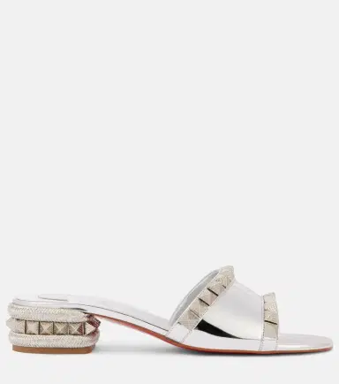Christian Louboutin Pyramule 30 mirrored leather mules | Thumbnail 2 Christian Louboutin Pyramule 30 mirrored leather mules | Thumbnail 2