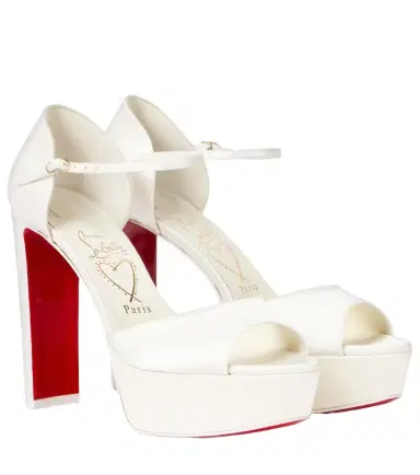 Christian Louboutin Bridal Sandaloo 130 crêpe satin platform sandals | Thumbnail 1 Christian Louboutin Bridal Sandaloo 130 crêpe satin platform sandals | Thumbnail 1