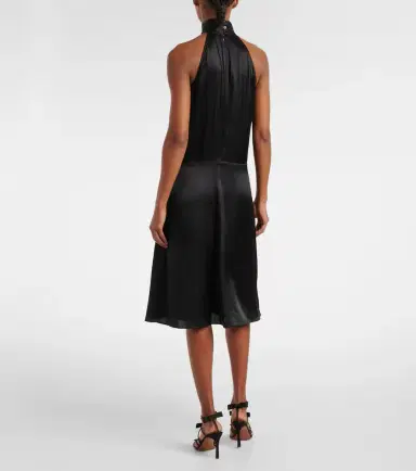 Nina Ricci Gathered halterneck satin minidress | Thumbnail 3 Nina Ricci Gathered halterneck satin minidress | Thumbnail 3