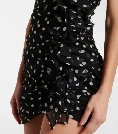 Nina Ricci Polka-dot silk chiffon minidress | Thumbnail 4 Nina Ricci Polka-dot silk chiffon minidress | Thumbnail 4