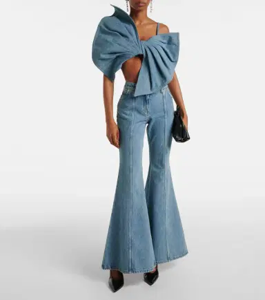 Nina Ricci Bow-detail denim top | Thumbnail 3 Nina Ricci Bow-detail denim top | Thumbnail 3