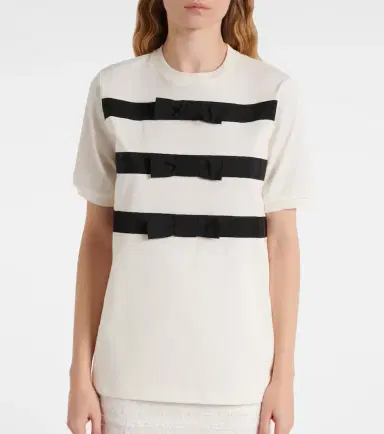 Nina Ricci Bow-detail cotton jersey T-shirt | Thumbnail 4 Nina Ricci Bow-detail cotton jersey T-shirt | Thumbnail 4