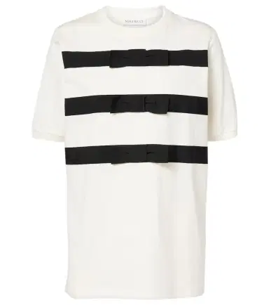 Nina Ricci Bow-detail cotton jersey T-shirt | Thumbnail 1 Nina Ricci Bow-detail cotton jersey T-shirt | Thumbnail 1