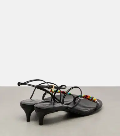 Khaite Loop 35 beaded leather sandals | Thumbnail 2 Khaite Loop 35 beaded leather sandals | Thumbnail 2