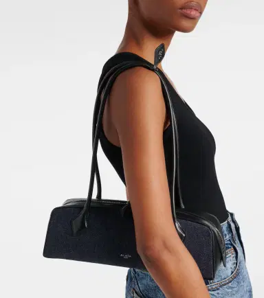 Alaïa Alaïa Le Teckel Medium denim shoulder bag | Thumbnail 5 Alaïa Alaïa Le Teckel Medium denim shoulder bag | Thumbnail 5