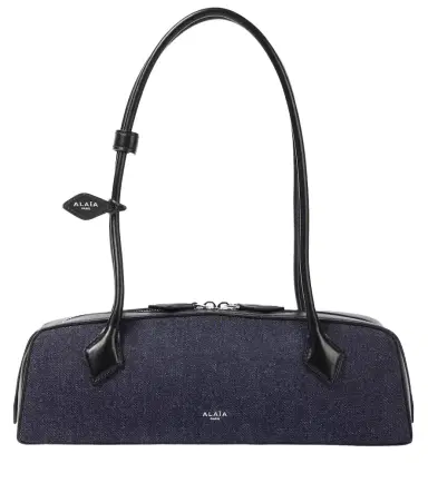 Alaïa Alaïa Le Teckel Medium denim shoulder bag | Thumbnail 1 Alaïa Alaïa Le Teckel Medium denim shoulder bag | Thumbnail 1