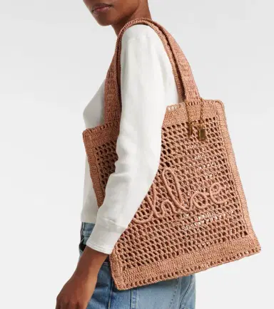 Chloé Chloé Summer Banana raffia-effect tote bag | Thumbnail 3 Chloé Chloé Summer Banana raffia-effect tote bag | Thumbnail 3