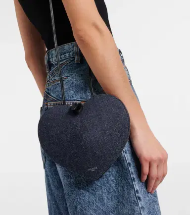 Alaïa Alaïa Le Caur denim shoulder bag | Thumbnail 2 Alaïa Alaïa Le Caur denim shoulder bag | Thumbnail 2